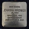 Stolperstein Hammanstr. 3 Johanna Wronker