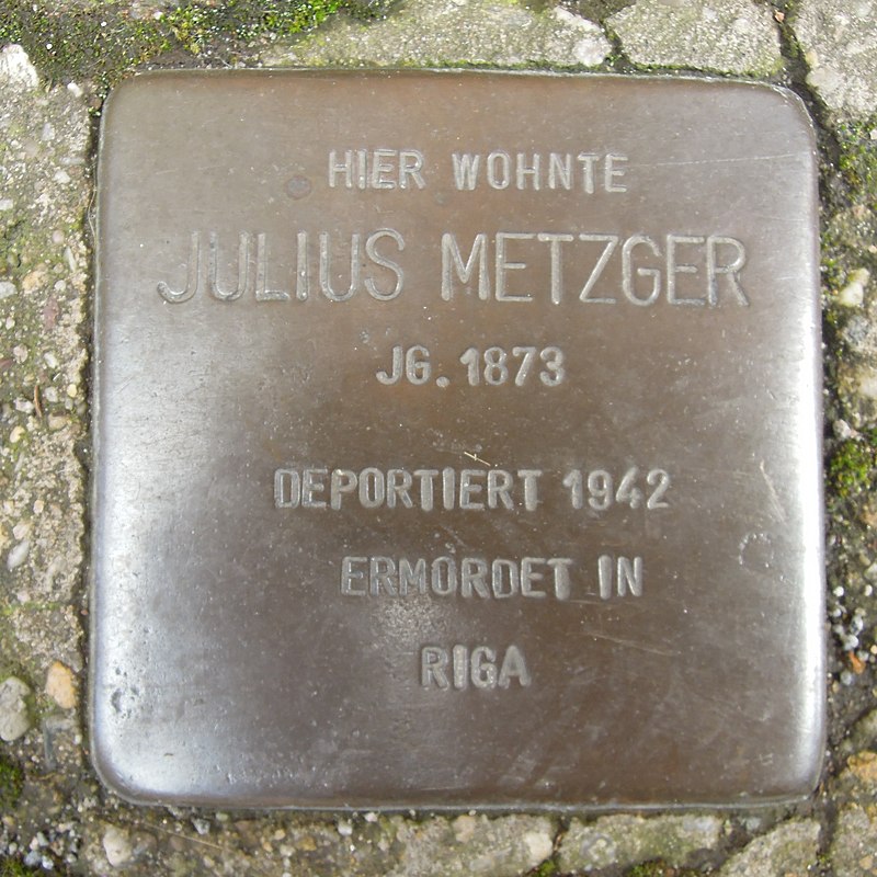 Stolperstein Dorsten Wiesenstraße 14-16 Julius Metzger.jpg