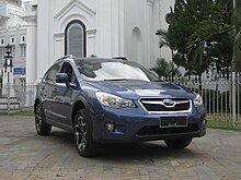 The Subaru XV in Indonesia. TCMA exported the XV to Indonesia and Thailand from 2012. SubaruXVGP7MarineBlue13SmgFR.jpg