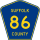 County Route 86 Markierung