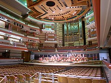 The organ in Symphony Hall, Birmingham, where many of the free public organ recitals are given Symphony Hall Birmingham interior.jpg