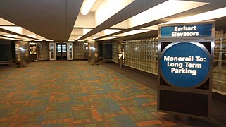 Monorail Amelia Earhart elevators station