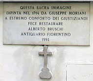 Tabernacle de Borgo La Croce, plaque alberto bruschi.jpg