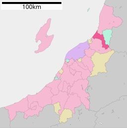 Tainais läge i Niigata prefektur Städer:      Signifikanta städer      Övriga städer Landskommuner:      Köpingar      Byar