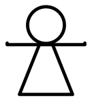 En basisk form av Tanit-symbolen.