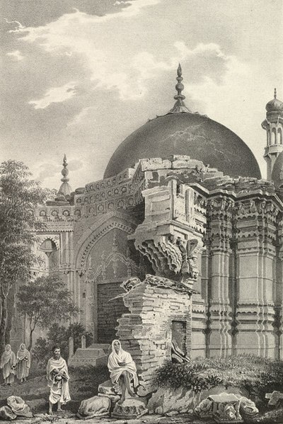 File:Temple Of Vishveshwur Benares by James Prinsep 1834 (cropped).jpg