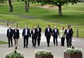 Enrico Letta (second from the left) with the other leaders of the G8