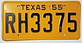 Texas 1955 passenger license plate.jpg