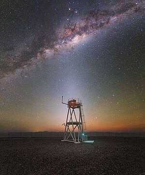 The Milky Way streaking across the skies above the Chilean Atacama Desert