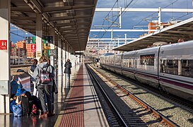 Train platform of Alacant Terminal, Alicante, Valencia, Spain, 2024 January.jpg