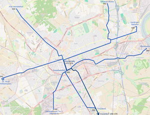 300px tram map of krefeld