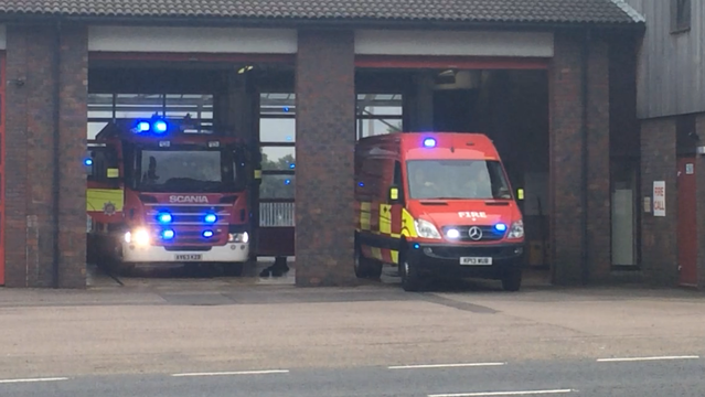 Two appliances responding from Stopsley fire tation