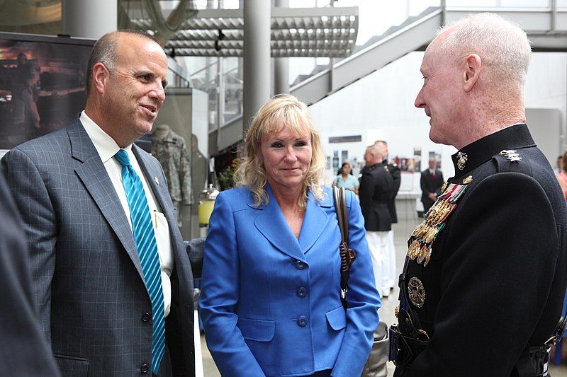 File:U.S. Marine Corps Lt. Gen. Richard T. Tryon, right, the deputy commandant for plans, policies and operations, speaks with guests during a Sunset Parade reception June 5, 2012, at the Women in Military Service 120605-M-KS211-003.jpg