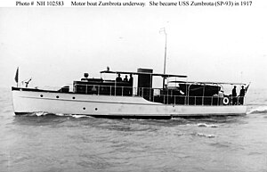 USS Zumbrota (SP-93) shaxsiy motorboat.jpg sifatida