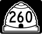 State Route 260 marker