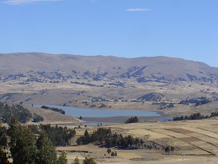 het meer Asiruqucha in de gemeente Vacas