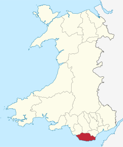 Poziția regiunii Vale of Glamorgan county borough