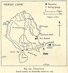 Karte der Vanua Lava Insel