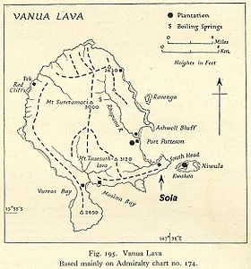 Vanua Lava térkép 1943-ból