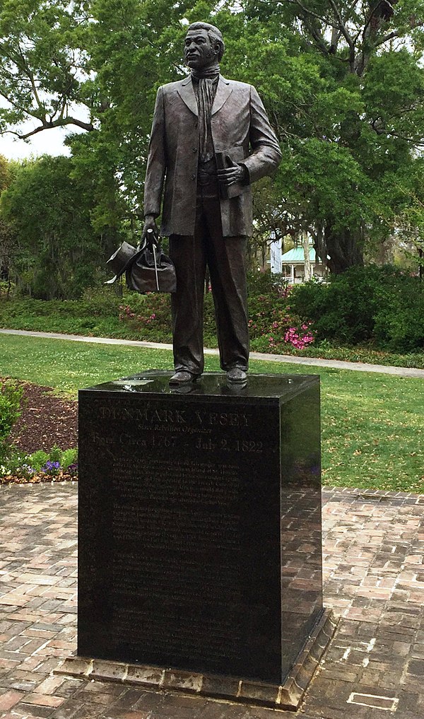 Denmark Vesey memorial in Hampton Park in Charleston, South Carolina