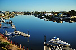 View over the canal at Kawana Island on the Sunshine Coast of Queensland, Winter 2011.jpg