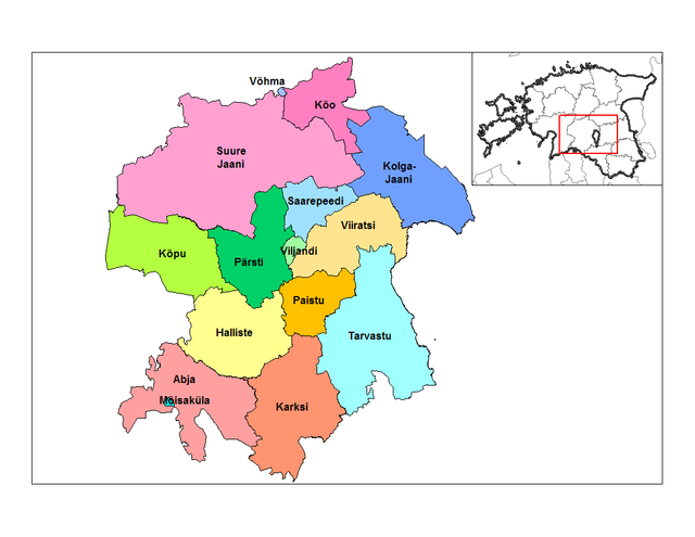 Diviziunile administrative ale regiunii Viljandi