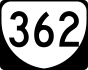 State Route 362 marker