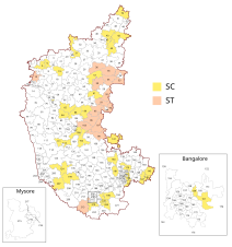 Map of Karnataka Legislative Assembly constituencies