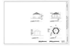 West and East Elevation, Section, and Plan - Cana island Light Station, Oil House, Cana Island Road, Baileys Harbor, Door County, WI HABS WI-376-B (sheet 1 of 1).tif