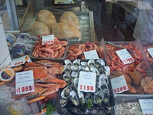Различные морепродукты