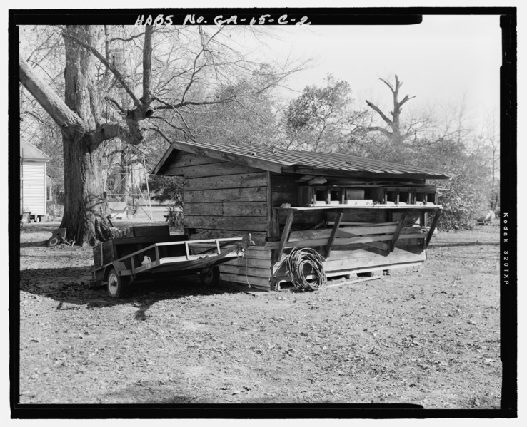 File:West rear and north side - Railey-Hall, Shed, State Highway 3-U.S. Highway 19 at Croxton Cross Road, Sumter, Sumter County, GA HABS GA-15-C-2.tif