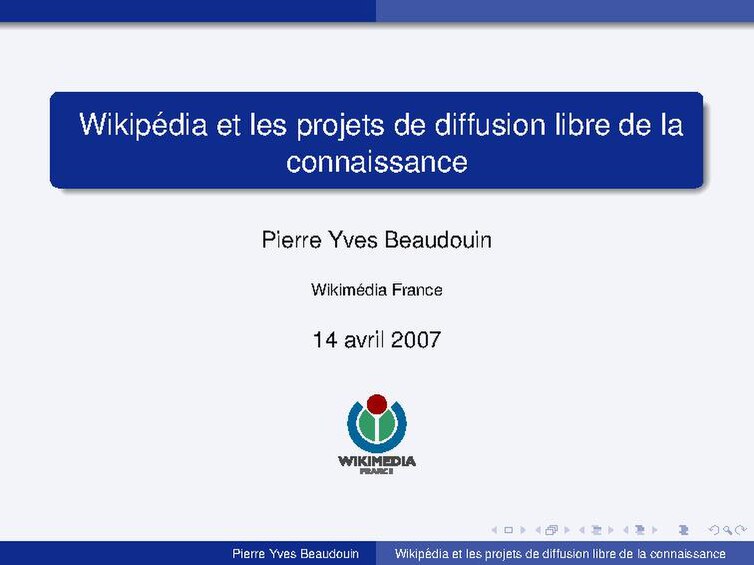 File:Wikipédia et les projets de diffusion libre de la connaissance (ABNS, 2007).pdf