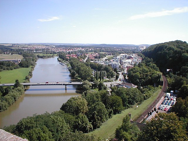 view from the Roter Turm (Red tower) onto Wimpfen im Tal