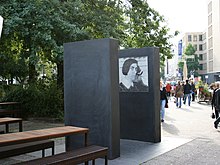 Lasker-Schüler memorial by Stephan Huber in Elberfeld, Wuppertal