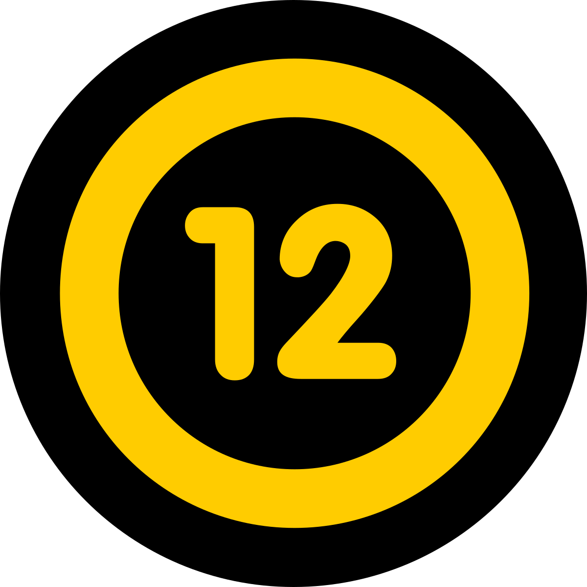 File:12 black yellow-round.svg - Wikimedia Commons