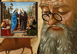 1490 Florenz, Altarbild „Maria Heimsuchung“ (1 v. Chr.) mit Nietbrille