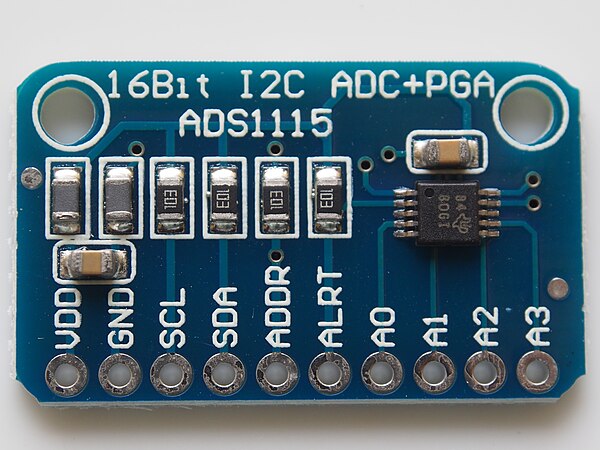 A 16-bit ADC board with I2C interface