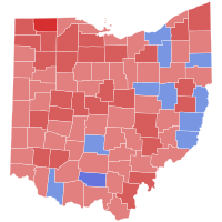 1938 Ohio gubernatorial election results map by county.svg