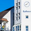 Deutsch: Das 1989 fertig gestellte Neue Rathaus in der Hohenloher Kreisstadt Künzelsau.