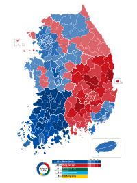 2017 Republic of Korea Presidential Election, Municipal-level divisions.svg
