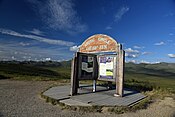 Pavilion marking where the Dempster Highway crosses the Arctic Circle