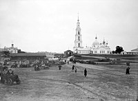 Калязин. Николаевский собор (со знаменитой ныне колокольней). 1903 год.