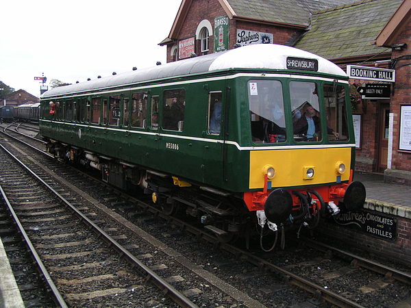 Class 122, no. 55006, operating away from home, at Bewdley on the Severn Valley Railway on 15 October 2004, whilst taking part in the Railcar 50 event