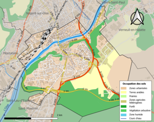 Carte de l'occupation des sols de la commune en 2018 (CLC).