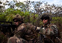 French Marine Infantry Paratroopers, 2012 8e regiment parachutiste d'infanterie de marine, Americal 2012.jpg