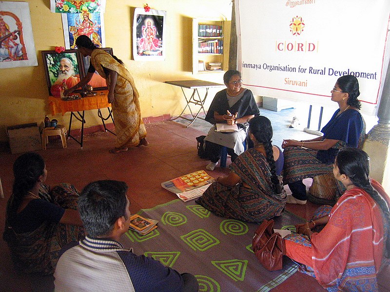 File:A meeting of Chinmaya Organisation for Rural Development CORD, at Siruvani, Coimbatore.jpg