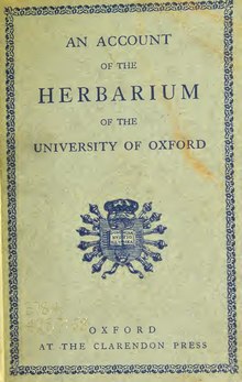 Account of the Herbarium of the University of Oxford by George Claridge Druce in 1897 Account of the Herbarium of the University of Oxford. (IA b2475013x).pdf