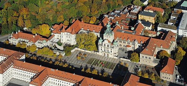 Aerial view of the Bavarian National Museum