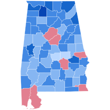 Alabaman presidentinvaalien tulokset 1976.svg