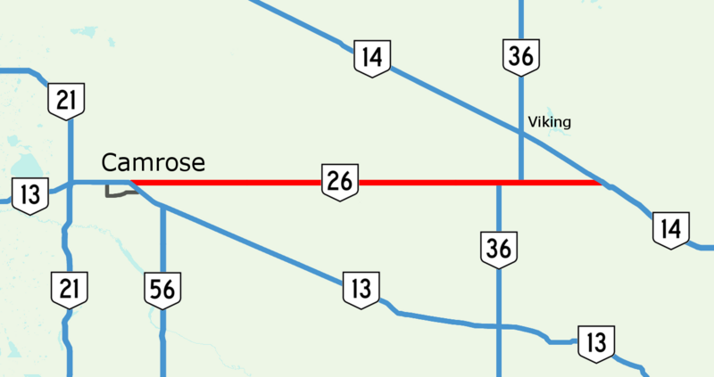 File:Alberta Highway 26 Map.png